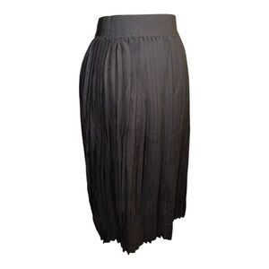 Women’s Skirt Maxi Pleated Black Large